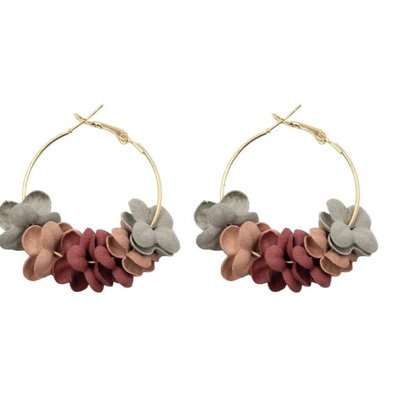 RETAIL $25 Kinsley Armelle Evelyn Collection April Earrings*Pastel Flowers - Picture 1 of 1